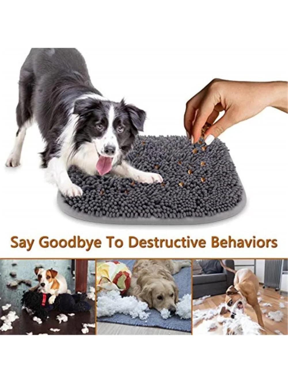 New Snuffle Mat for Dogs, 17'' x 21'' Dog Sniffing Interactive Feeding Game